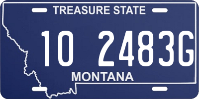 MT license plate 102483G