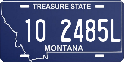 MT license plate 102485L