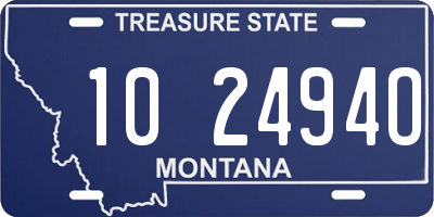 MT license plate 102494O