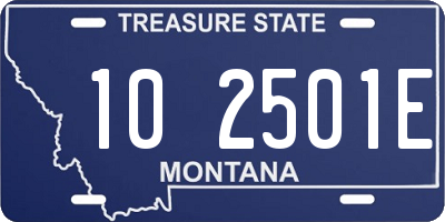 MT license plate 102501E