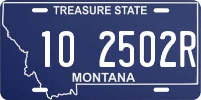 MT license plate 102502R