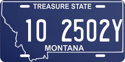 MT license plate 102502Y