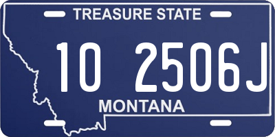 MT license plate 102506J