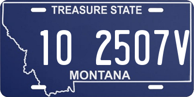 MT license plate 102507V