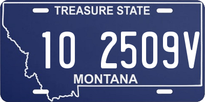 MT license plate 102509V