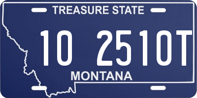 MT license plate 102510T