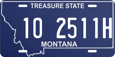 MT license plate 102511H