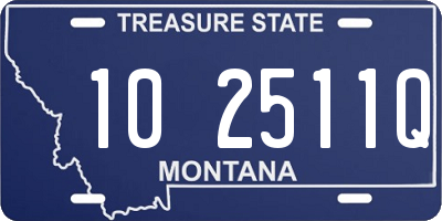 MT license plate 102511Q