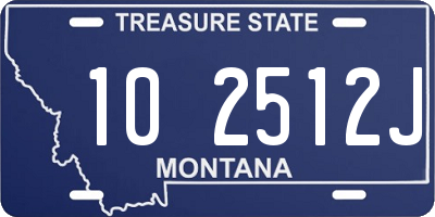 MT license plate 102512J