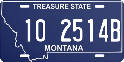 MT license plate 102514B