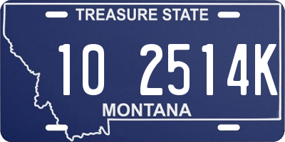 MT license plate 102514K