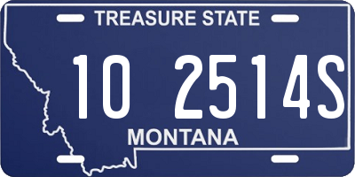 MT license plate 102514S