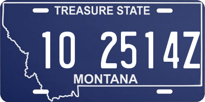 MT license plate 102514Z