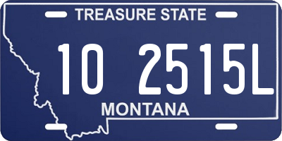 MT license plate 102515L