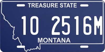 MT license plate 102516M