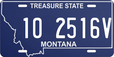 MT license plate 102516V