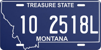 MT license plate 102518L