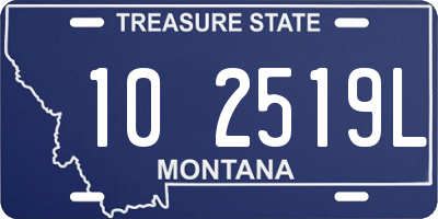 MT license plate 102519L