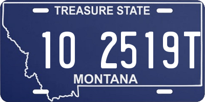 MT license plate 102519T