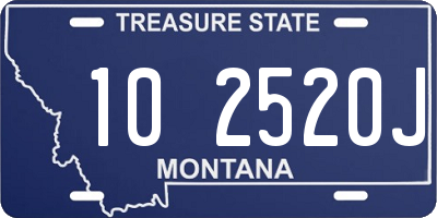 MT license plate 102520J