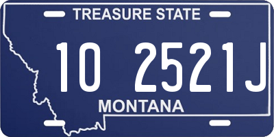 MT license plate 102521J