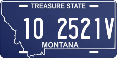 MT license plate 102521V