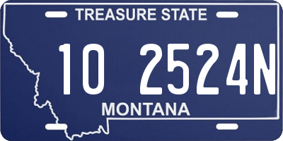 MT license plate 102524N