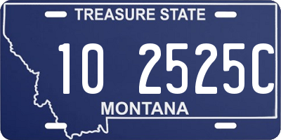 MT license plate 102525C