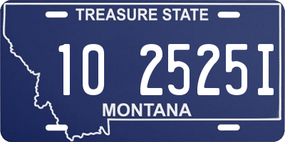 MT license plate 102525I