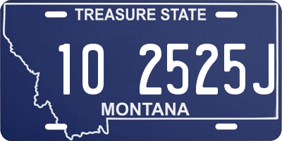MT license plate 102525J
