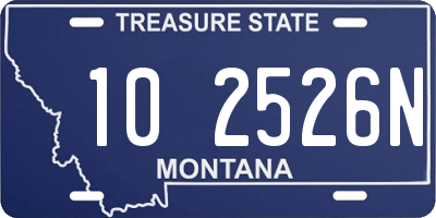 MT license plate 102526N