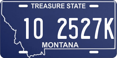 MT license plate 102527K