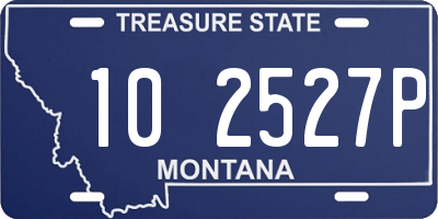 MT license plate 102527P