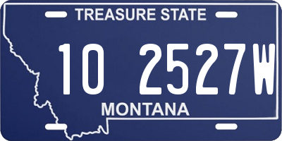 MT license plate 102527W