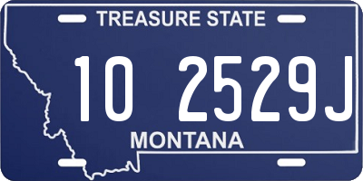 MT license plate 102529J