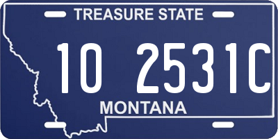 MT license plate 102531C