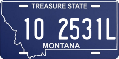 MT license plate 102531L