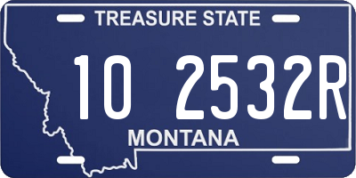 MT license plate 102532R