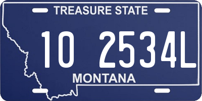 MT license plate 102534L