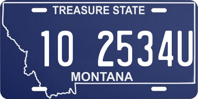 MT license plate 102534U