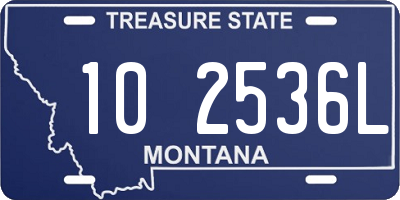 MT license plate 102536L