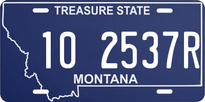 MT license plate 102537R