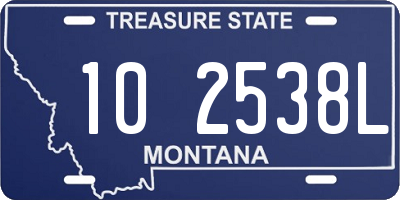 MT license plate 102538L