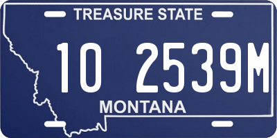 MT license plate 102539M