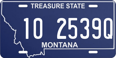 MT license plate 102539Q