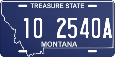 MT license plate 102540A