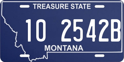 MT license plate 102542B