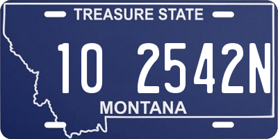 MT license plate 102542N