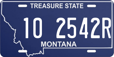 MT license plate 102542R