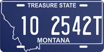 MT license plate 102542T